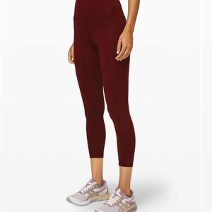 Lululemon Women's To The Beat Tight 24" Leggings Garnet 6 High-Waisted Very GUC